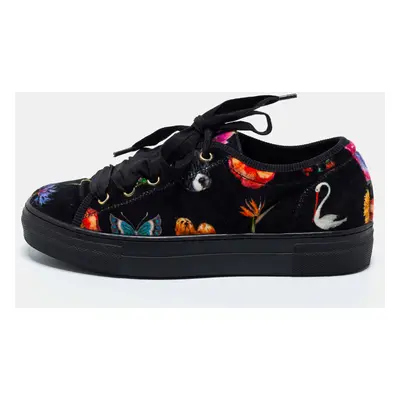 Etro Multicolor Velvet Low Top Sneakers Size