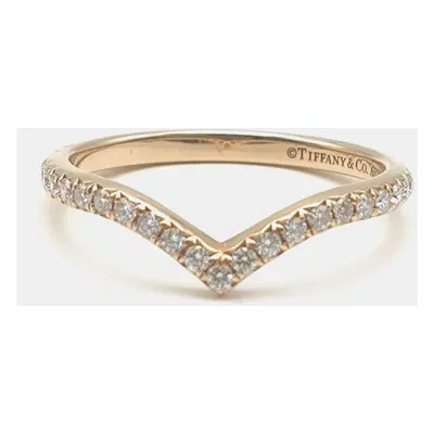 Tiffany & Co. 18K Rose Gold Diamonds Soleste V Ring EU