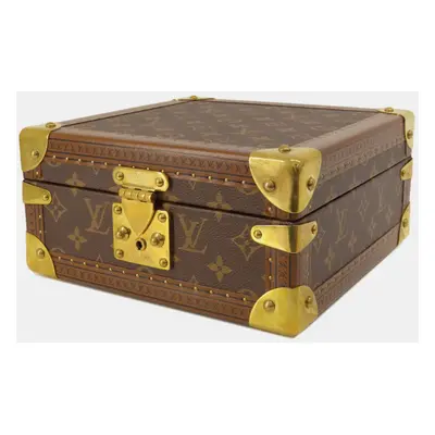 Louis Vuitton Brown Monogram Canvas Coffret Tresor Trunk Case Bag