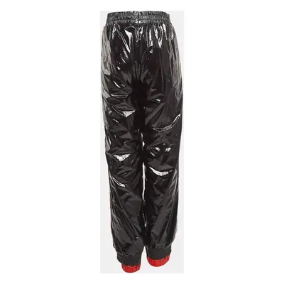 Moncler x Palm Angels Black Side Stripe Synthetic Logo Applique Joggers