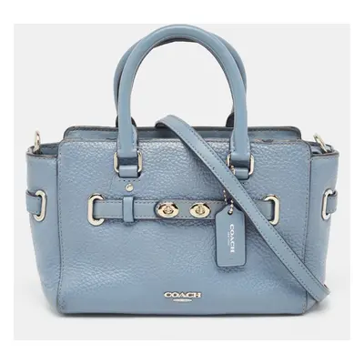 Coach Blue Leather Swagger Tote