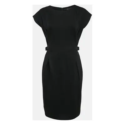 Gucci Black Wool Blend Knit Buckle Detail Short Dress