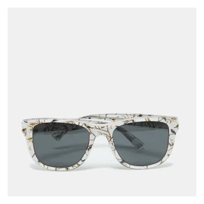 Dolce & Gabbana White Bird Print/Grey DG4284 Wayfarer Sunglasses