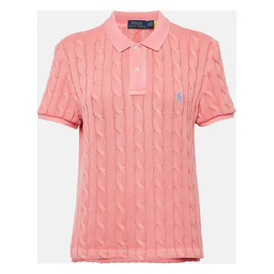 Polo Ralph Lauren Pink Cable Knit Polo T-Shirt