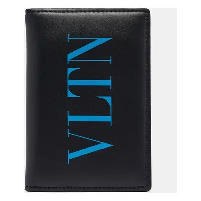 Valentino Black Leather VLTN Bifold Card Holder