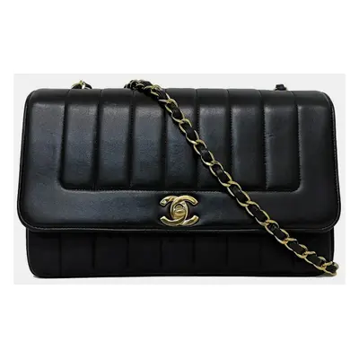 Chanel Black Leather Mademoiselle Shoulder Bag