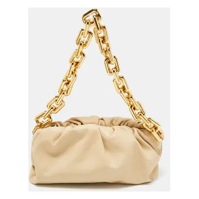 Bottega Veneta Beige Leather The Chain Pouch Bag