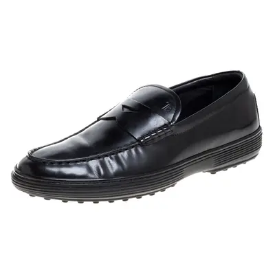 Tod's Black Patent Leather Penny Loafers Size 39.5