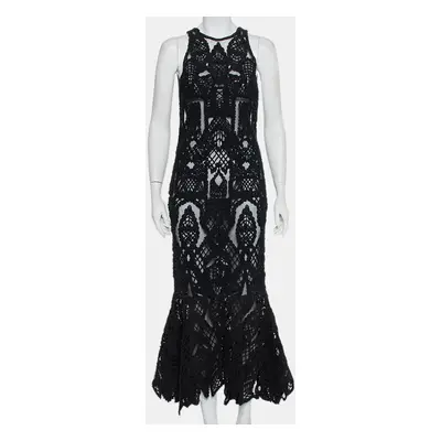 Jonathan Simkhai Black Lace & Tulle Mermaid Sheer Gown