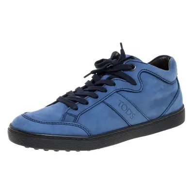 Tod's Blue Suede Low Top Sneakers Size