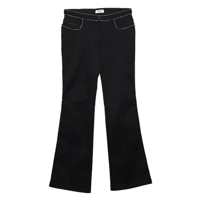 Moschino Jeans Black Cotton Embellished Trim Detailed Pants