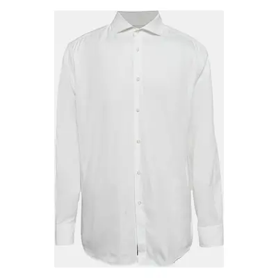 Boss By Hugo Boss White Cotton Tailored Slim Fit Formal Shirt 4XL