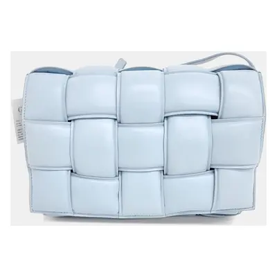 Bottega Veneta Light Blue Leather Padded Cassette Shoulder Bag