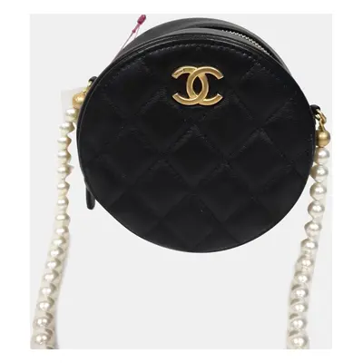 Chanel pearl chain round Crossbody bag