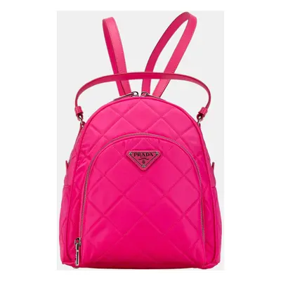 Prada Pink Tessuto Impuntu Backpack