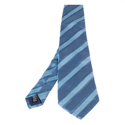 Salvatore Ferragamo Blue Multistriped Silk Tie