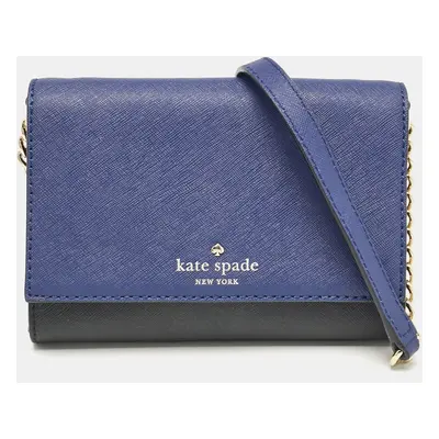 Kate Spade Blue/Black Leather Cedar Street Magnolia Crossbody Bag