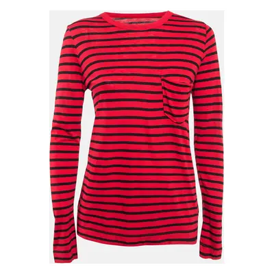 Zadig & Voltaire Red Striped Jersey Long Sleeve T-Shirt