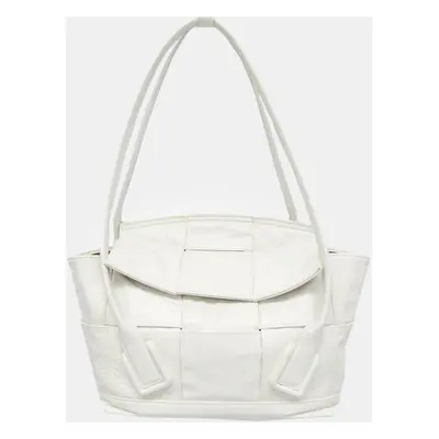 Bottega Veneta White Leather Mini The Arco Shoulder Bag