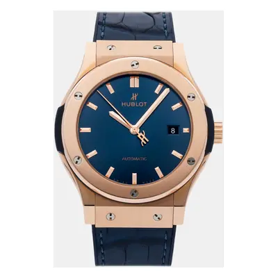 Hublot Blue 18k Rose Gold Classic Fusion 542.OX.7180.LR Automatic Men's Wristwatch mm