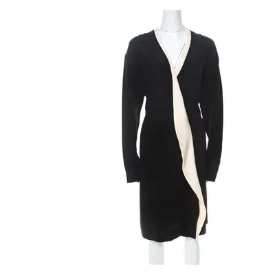 Marni Black Silk Crepe Contrast Collar Detail Short Dress