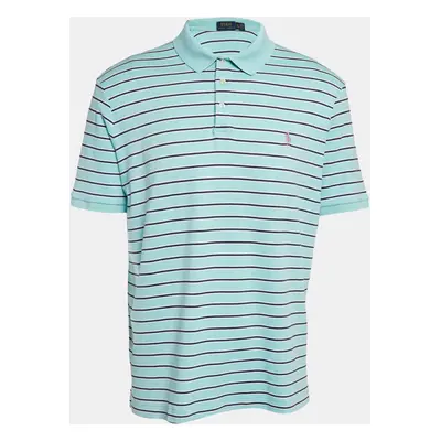 Polo Ralph Lauren Blue Striped Jersey Polo T-Shirt