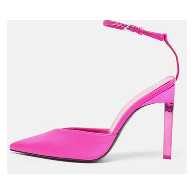 The Attico Pink Satin Perine Ankle Strap Sandals Size