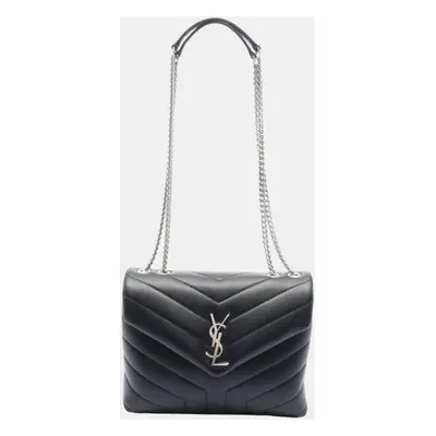 Saint Laurent Cassandra Leather Black Shoulder Bag