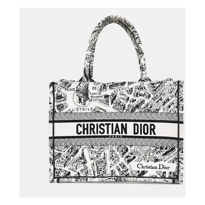 Christian Dior Black Canvas Book Tote Bag