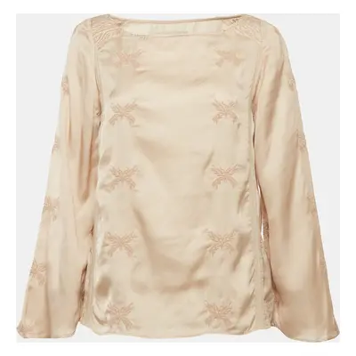 Zadig & Voltaire Beige Embroidered Crepe Tunic