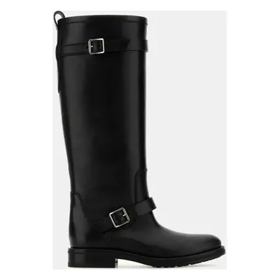 Saint Laurent Black Leather River Boots EU 37.5