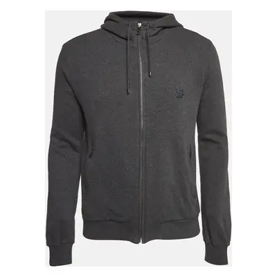 Dolce & Gabbana Grey Cotton Knit Hoodie