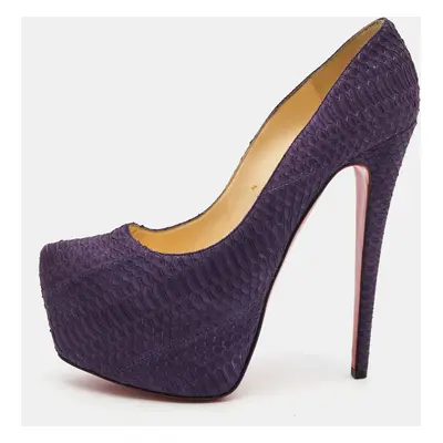 Christian Louboutin Purple Python Daffodile Pumps Size