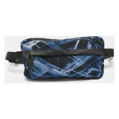 Montblanc Black/Blue Nylon Meisterstuck Selection Glacier Belt Bag