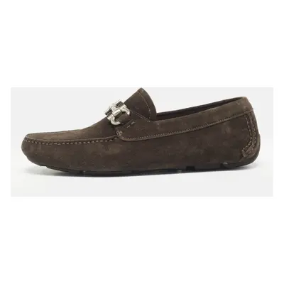 Salvatore Ferragamo Brown Suede Parigi Loafers Size