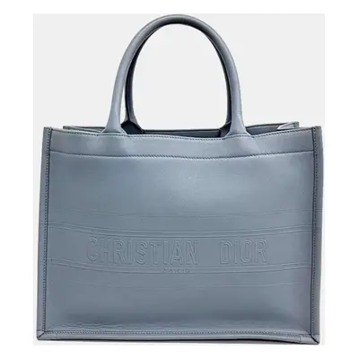 Dior Sky Blue Leather Book Tote Bag