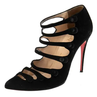 Christian Louboutin Black Suede Viennana Pumps Size 38.5