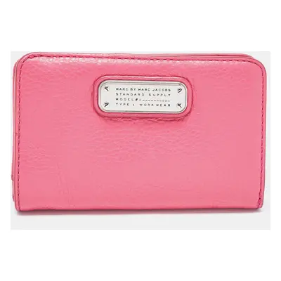 Marc by Marc Jacobs Pink Leather Zip Around Wallet