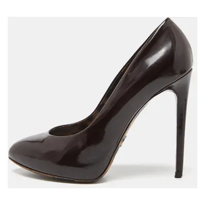 Dolce & Gabanna Brown Patent Leather Platform Pumps Size