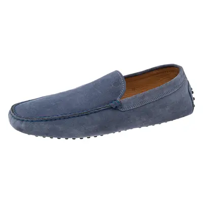 Tod's Blue Suede Slip On Loafers Size 44.5