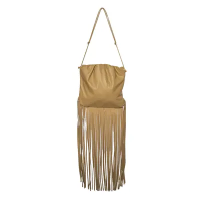 Bottega Veneta Beige Leather Fringe Pouch Hobo