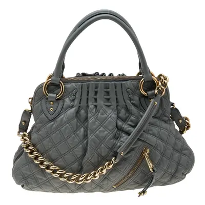 Marc Jacobs Grey Quilted Leather Cecilia Satchel