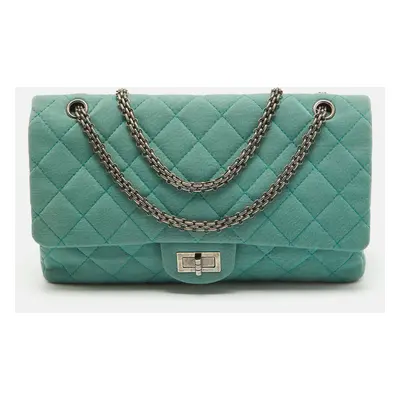 Chanel Light Green Jersey Classic Reissue 2.55 Flap Bag