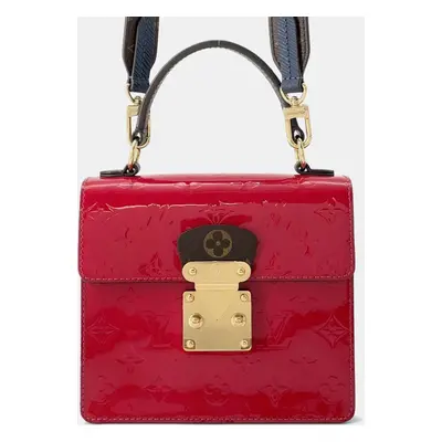 Louis Vuitton Red Patent, Navy Epi and Monogram Coated Canvas Spring Street Top Handle Bag