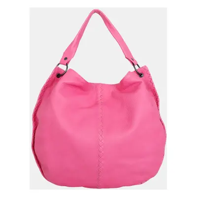 Bottega Veneta Pink Leather Large Hobo Bag