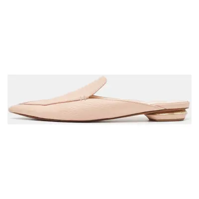 Nicholas Kirkwood Pink Leather Beya Flat Mules Size