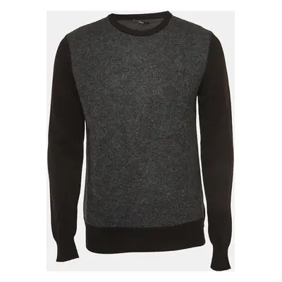 Z Zegna Black/Grey Knit Crew Neck Sweatshirt