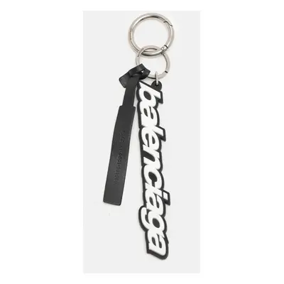 Balenciaga White/Black Rubber Logo Key Holder