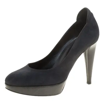 Sergio Rossi Grey Suede Platform Pumps Size