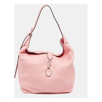 Gucci Pink Leather Medium Jackie Shoulder Bag